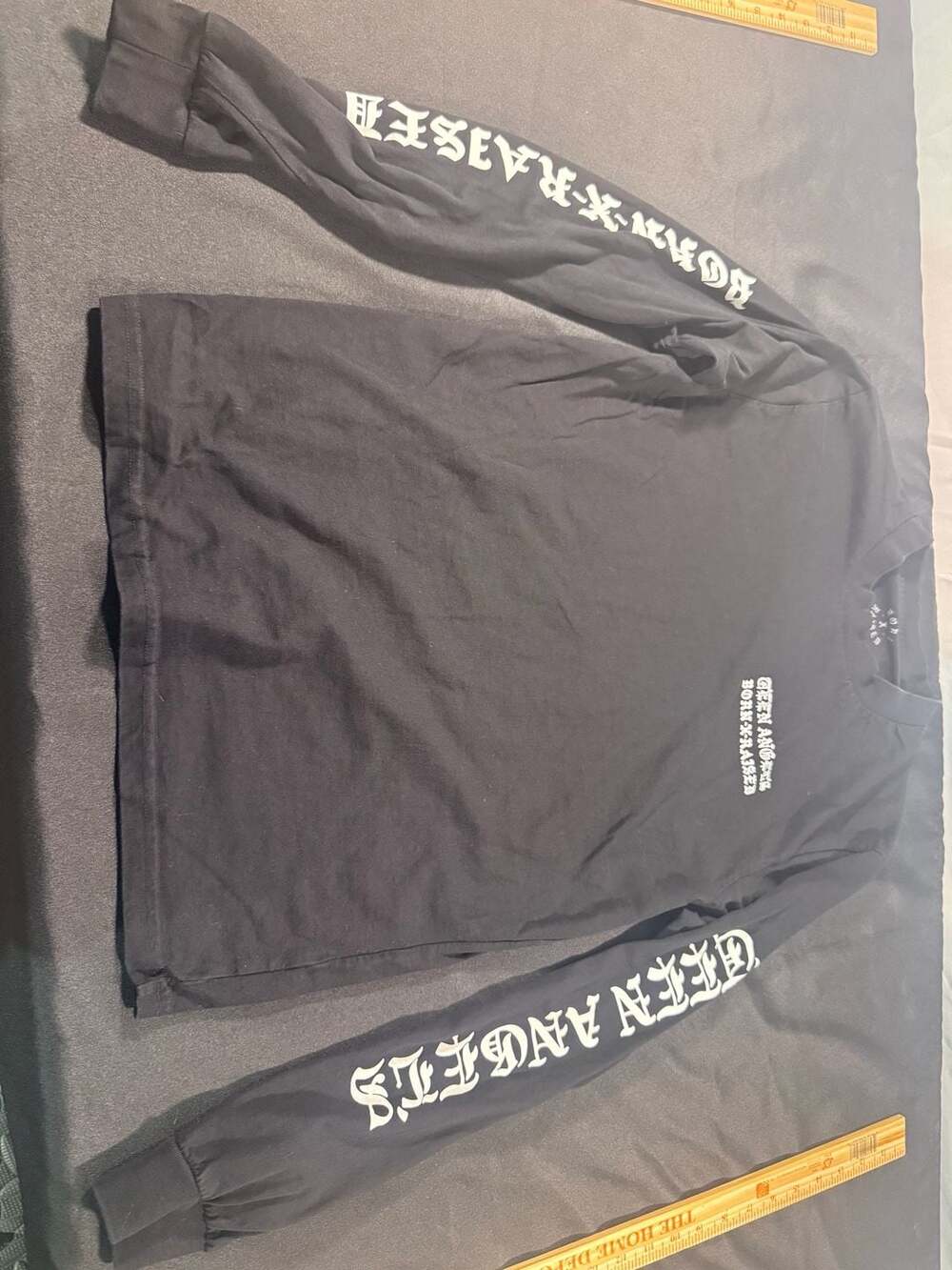 Born X Raised Teen Angels Long Sleeve Shirt Black Size S